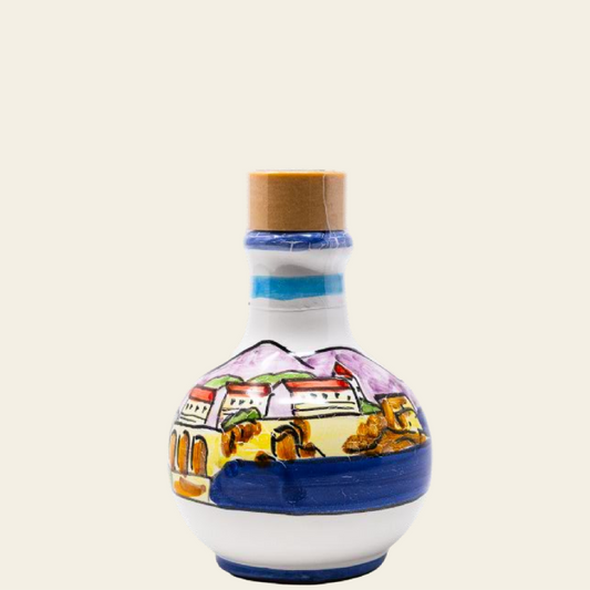 AMALFI SMALL - Monocultivar Extra Virgin Olive Oil in a 3.4fl.oz (100ml) Hand Crafted Ceramic Bottle