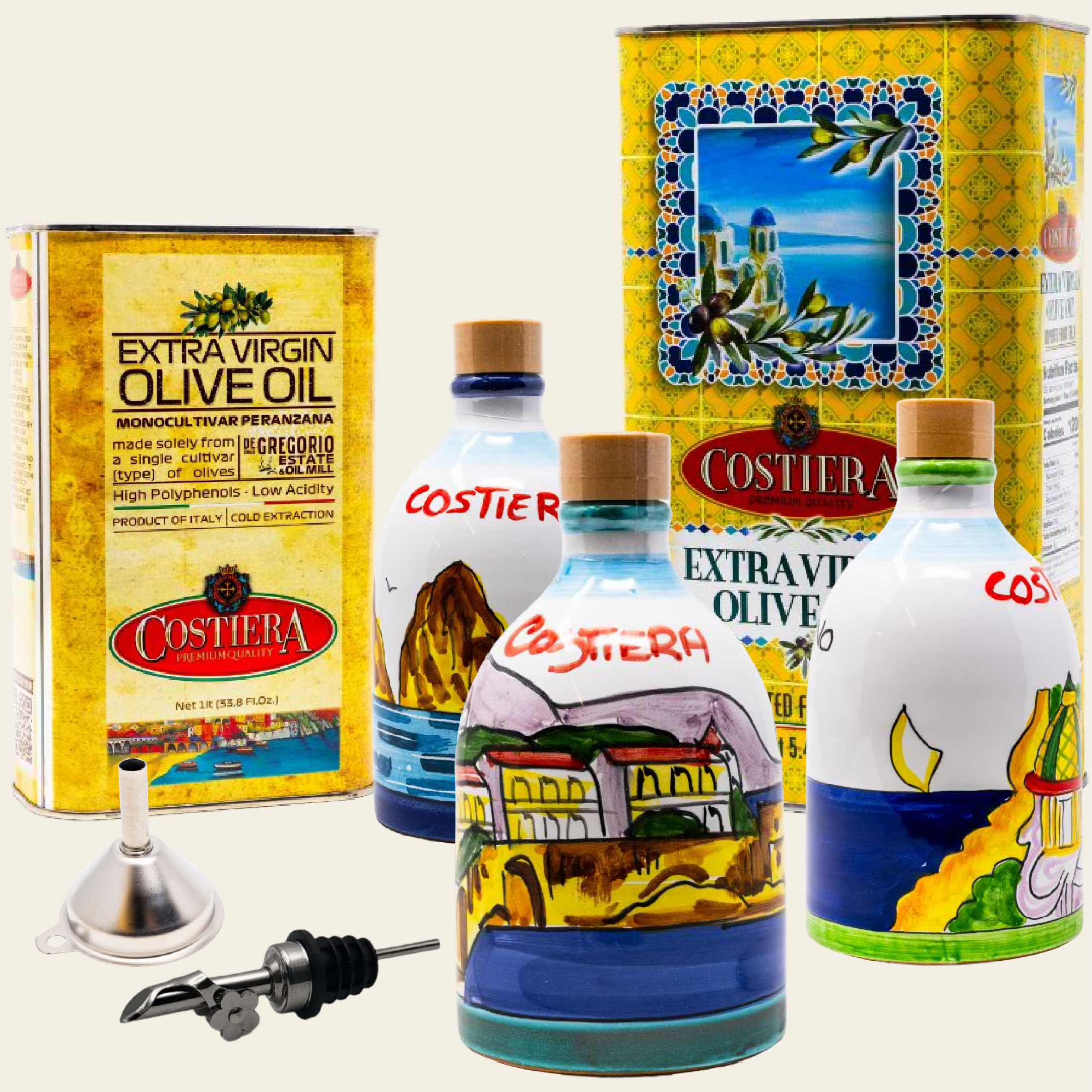 Costiera Combo with a Tin, a Spout, a FREE Funnel and a 250ml