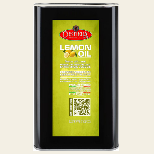 Monocultivar Sorrento Lemon Oil - 3LT Tin (3QT 5.4 fl.oz.) - Made with cold pressed Sorrento's Lemon Fruit Flavor