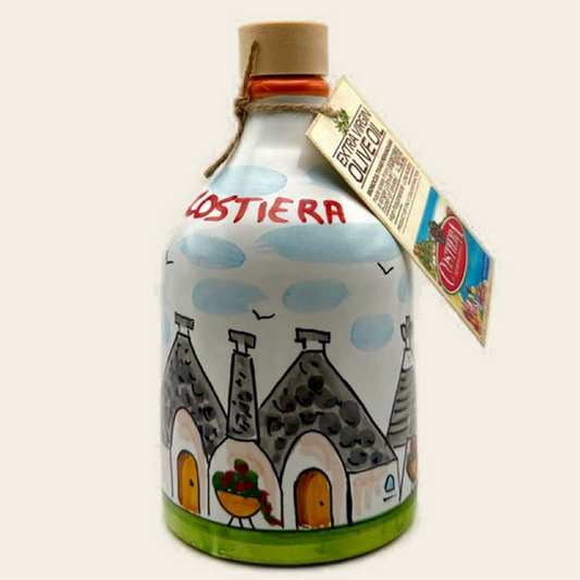 Monocultivar Extra Virgin Olive Oil 8.4fl.oz (250ml) Hand Crafted Ceramic Bottle. PUGLIA