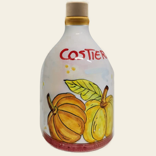 FALL Limited Edition bottle filled with Monocultivar Extra Virgin Olive Oil. 8.4fl.oz (250ml) Hand Crafted Ceramic Bottle. FALL - LIMITED EDITION