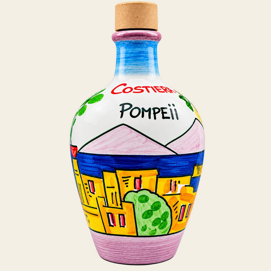 POMPEII VINAIGRETTE - Monocultivar Vinaigrette 8.4fl.oz (250ml) Hand Crafted Ceramic Amphora Bottle. Made with Aged IGP Balsamic Vinegar of Modena