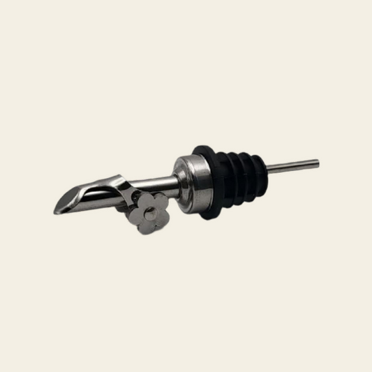 Spout with auto-lock in Stainless Steel materials for ceramic bottles.