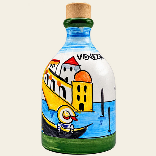 VENEZIA - Monocultivar Extra Virgin Olive Oil 8.4fl.oz (250ml) Hand Crafted Ceramic Bottle
